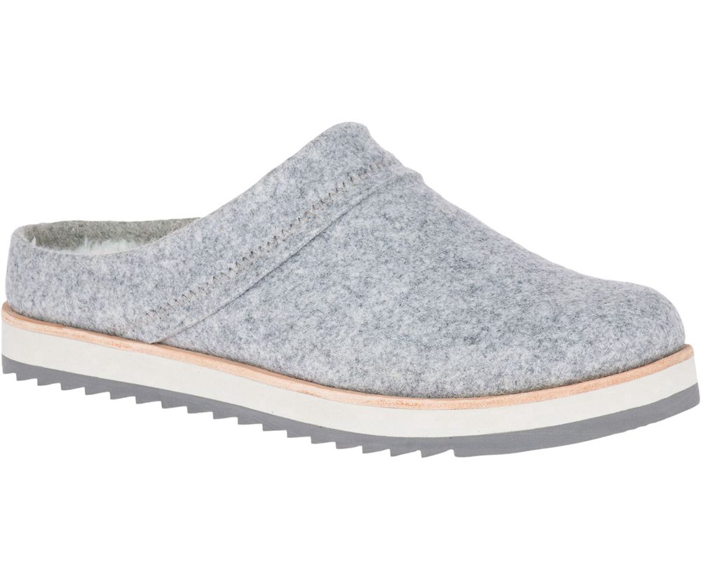 Merrell Slip Ons Damskie Szare - Juno Clog Wool - 296307-DPQ